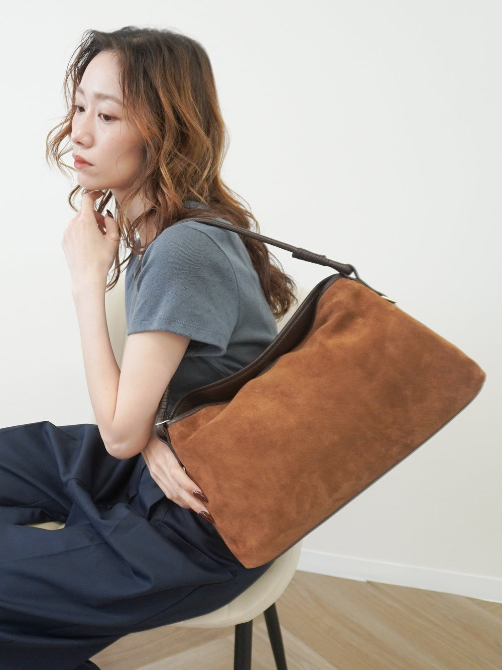 【受注販売・納期2週間】Soft Form スエードコンビ 2WAYショルダーバッグ