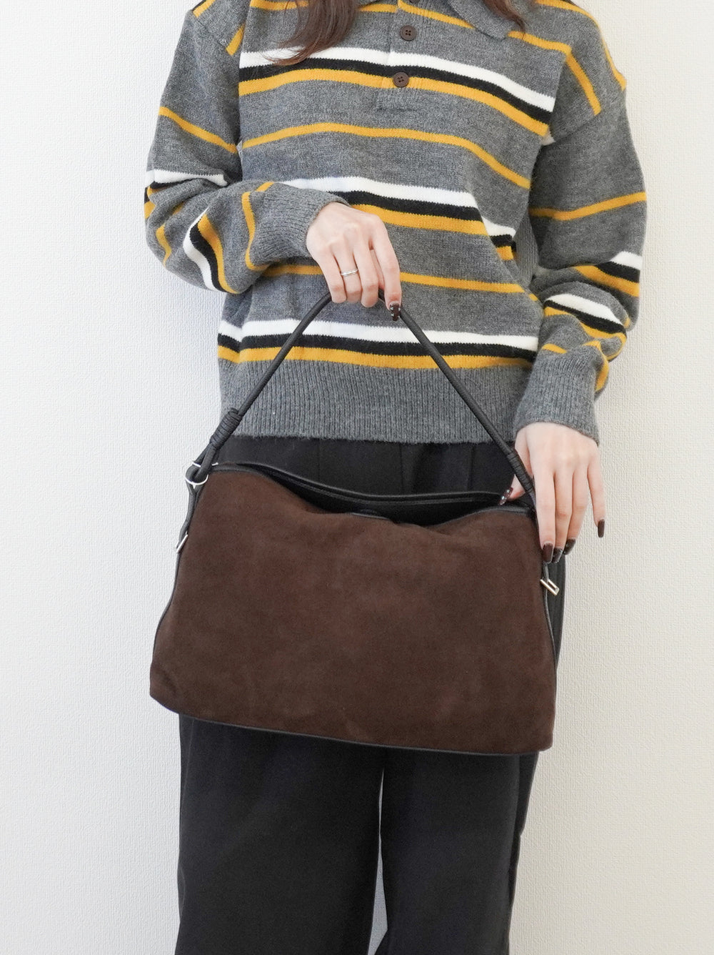 【受注販売・納期2週間】Soft Form スエードコンビ 2WAYショルダーバッグ