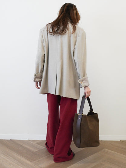 【受注販売・納期2週間】Velour touch ヌバックレザートートバッグ