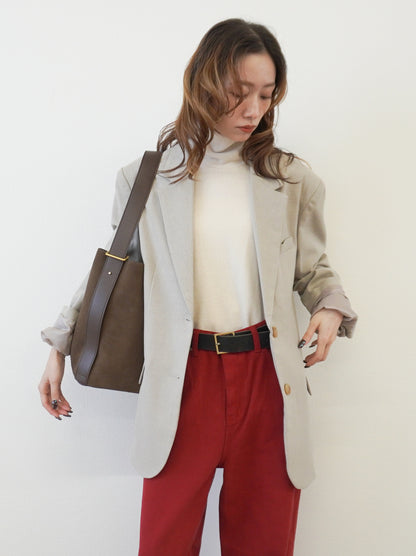 【受注販売・納期2週間】Velour touch ヌバックレザートートバッグ