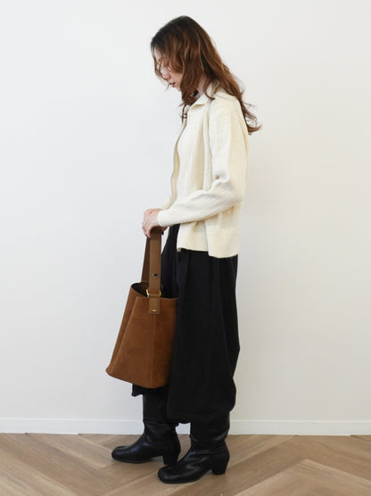 【受注販売・納期2週間】Velour touch ヌバックレザートートバッグ