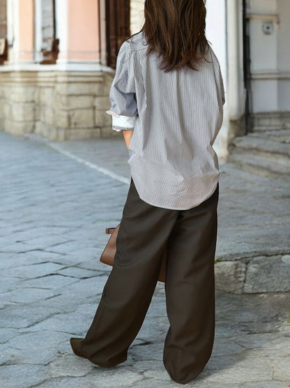 Layered west タックインワイドパンツ