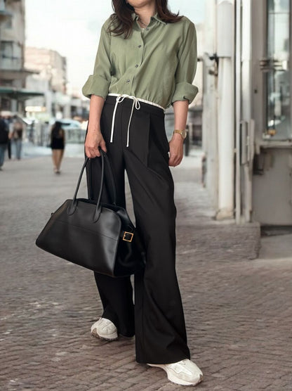 Layered west タックインワイドパンツ