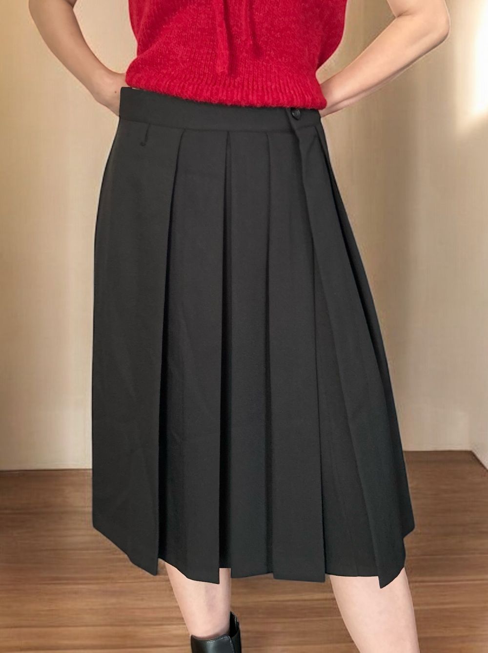 Side slit ミディプリーツスカート