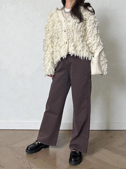 ワイドストレート Carpenter cotton pants