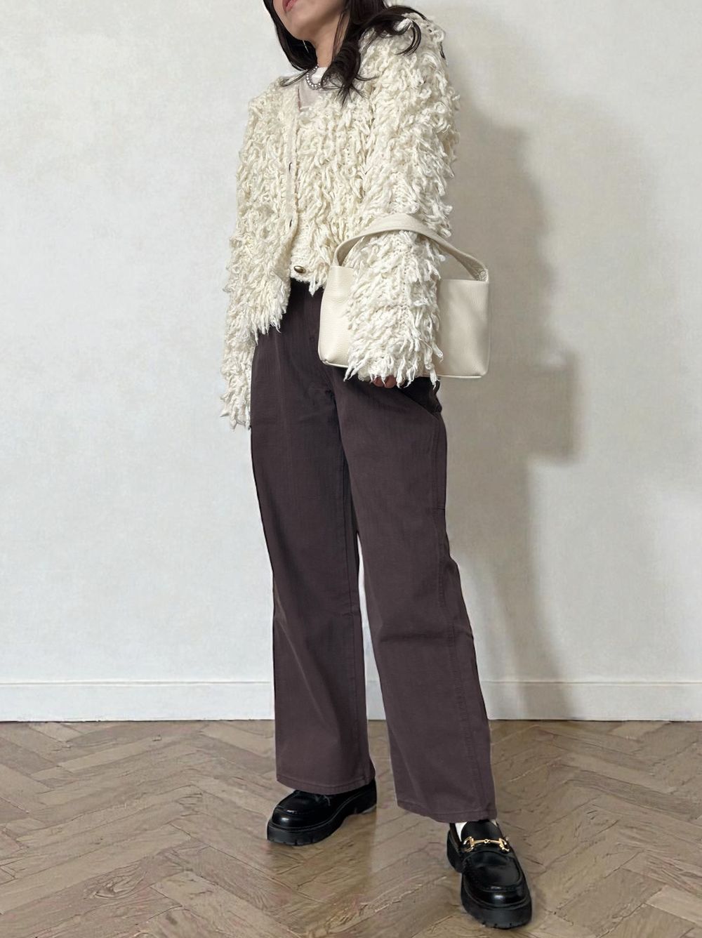 ワイドストレート Carpenter cotton pants