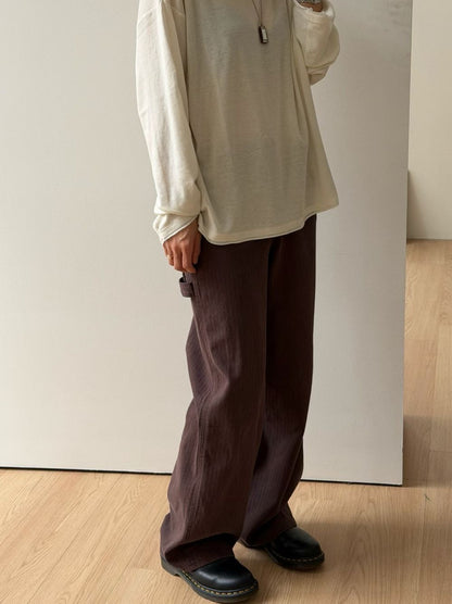 ワイドストレート Carpenter cotton pants