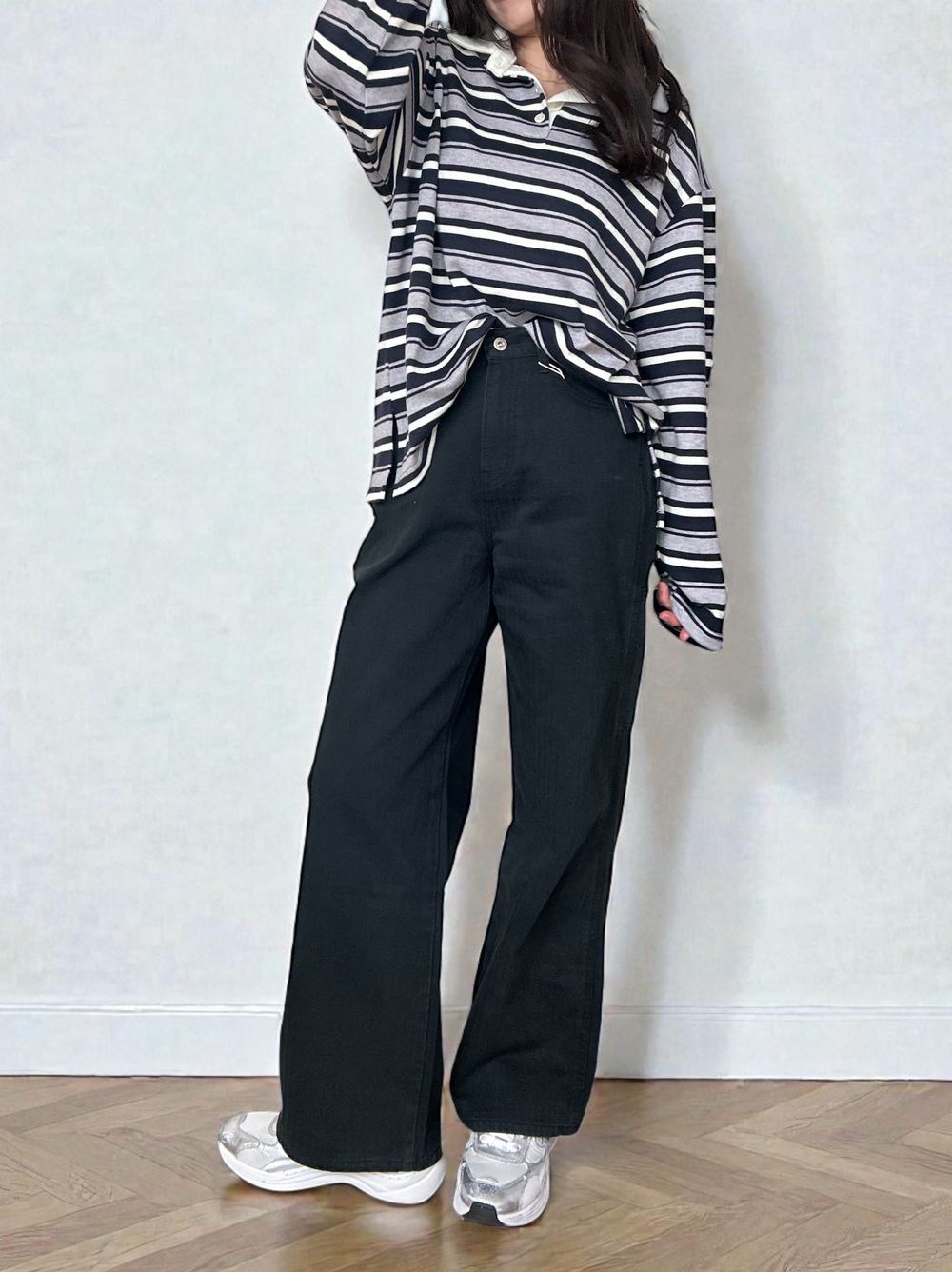 ワイドストレート Carpenter cotton pants