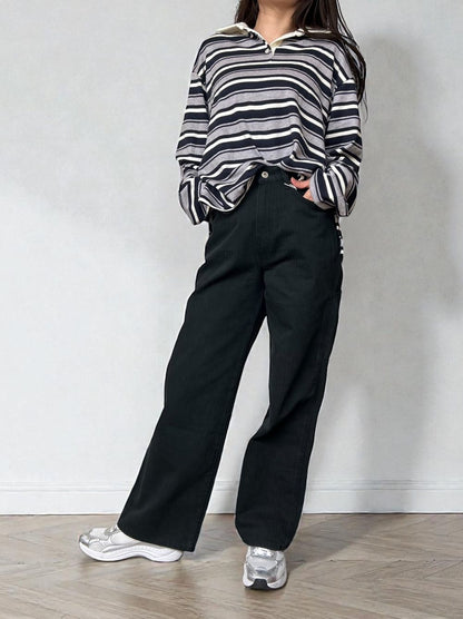 ワイドストレート Carpenter cotton pants