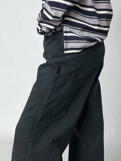 ワイドストレート Carpenter cotton pants