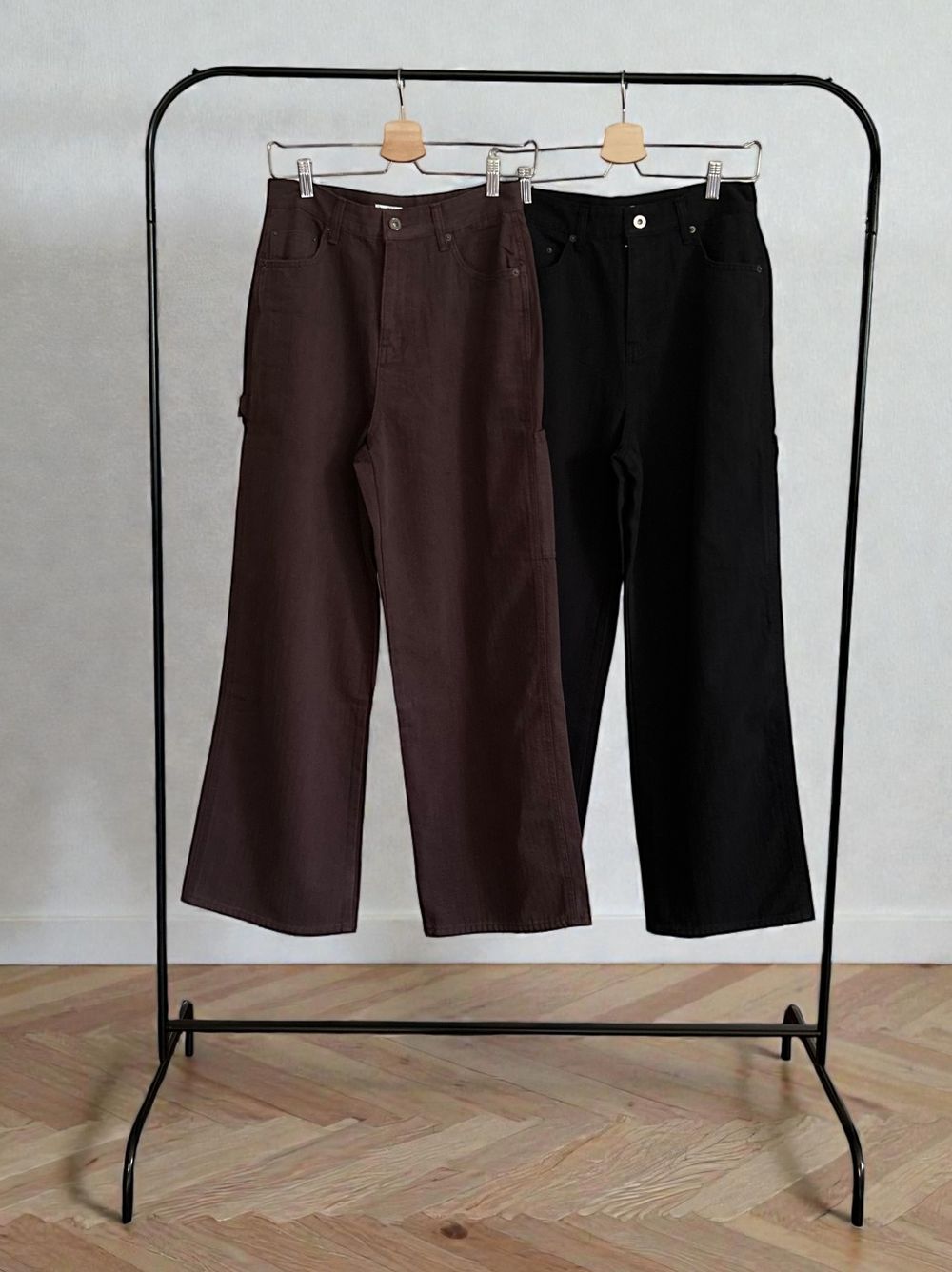 ワイドストレート Carpenter cotton pants