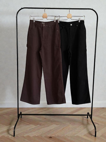 ワイドストレート Carpenter cotton pants