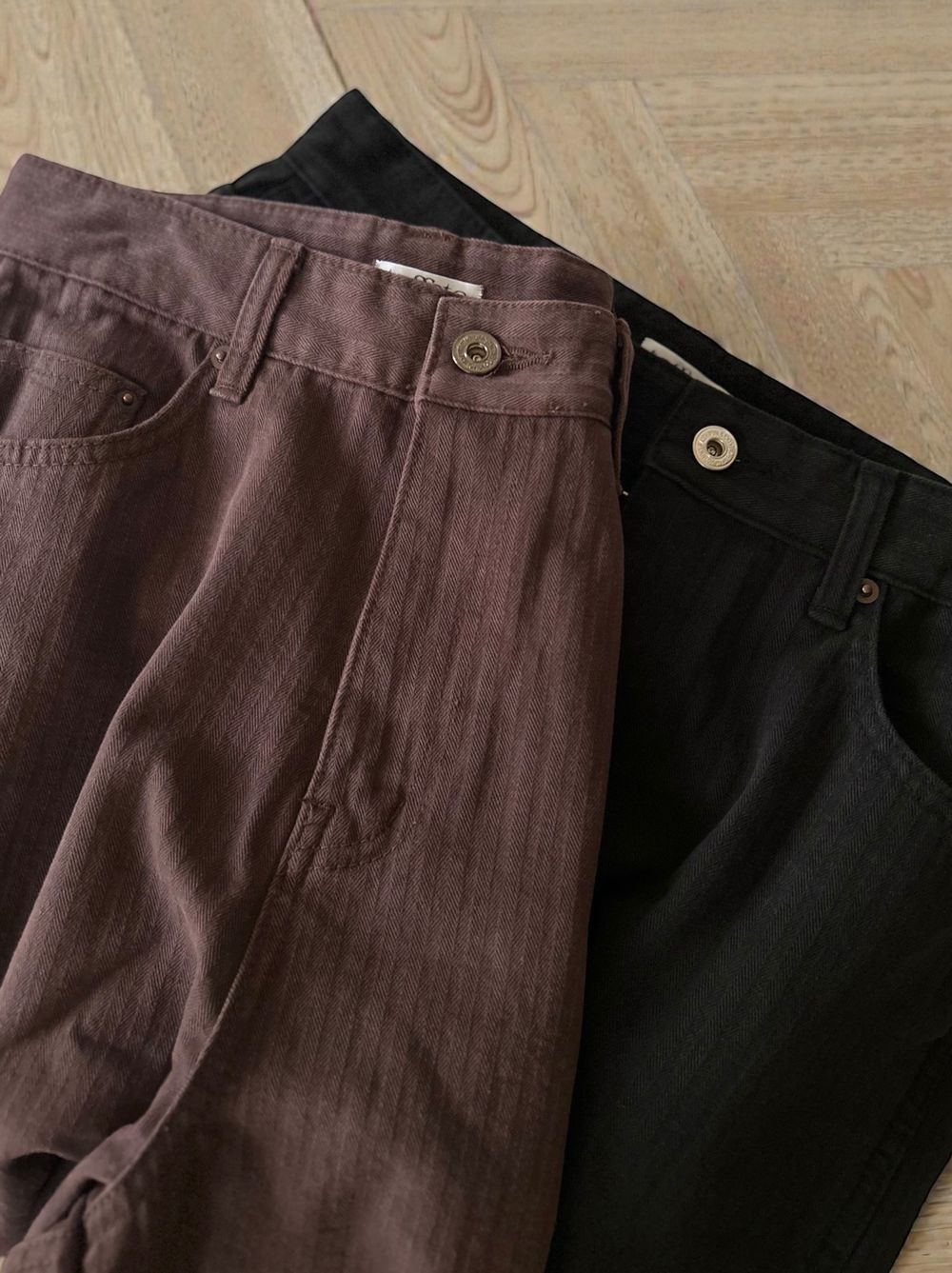 ワイドストレート Carpenter cotton pants