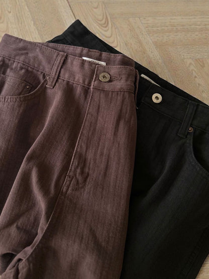 ワイドストレート Carpenter cotton pants
