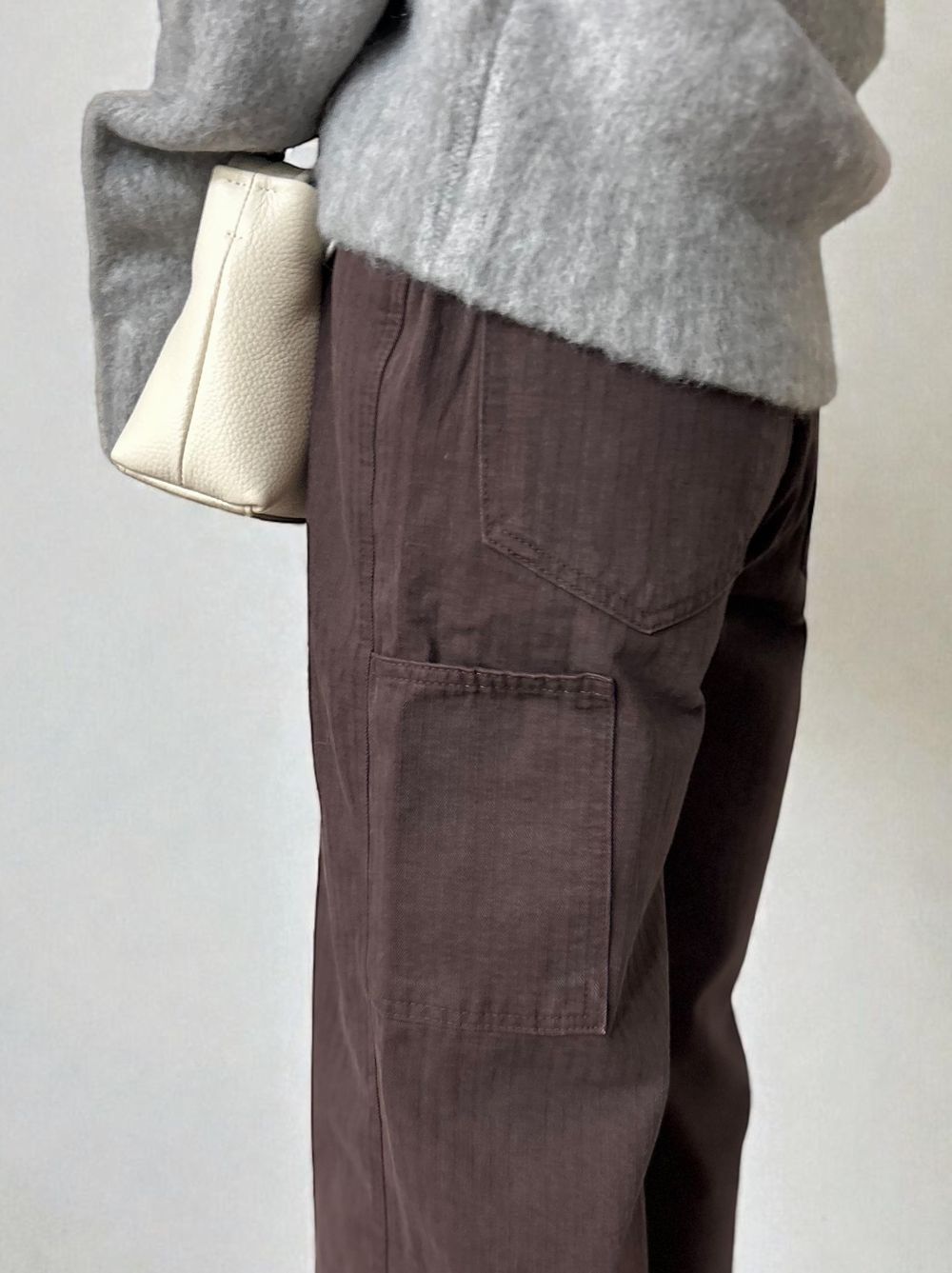 ワイドストレート Carpenter cotton pants