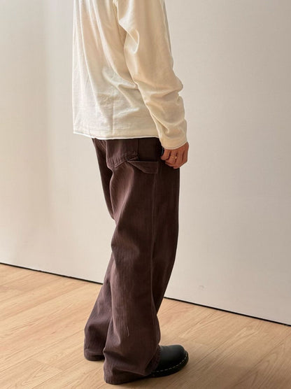 ワイドストレート Carpenter cotton pants