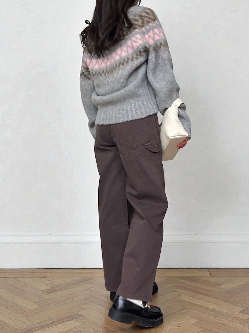 ワイドストレート Carpenter cotton pants