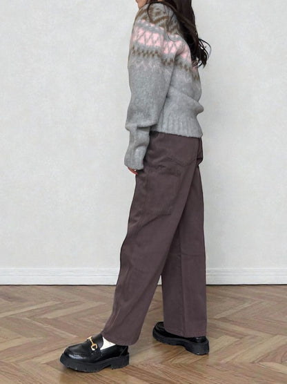 ワイドストレート Carpenter cotton pants