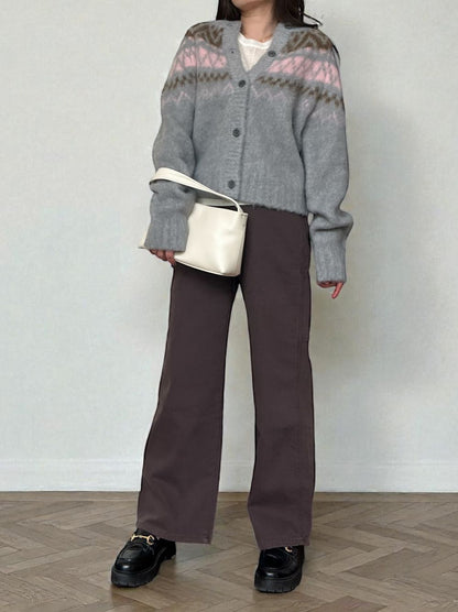 ワイドストレート Carpenter cotton pants