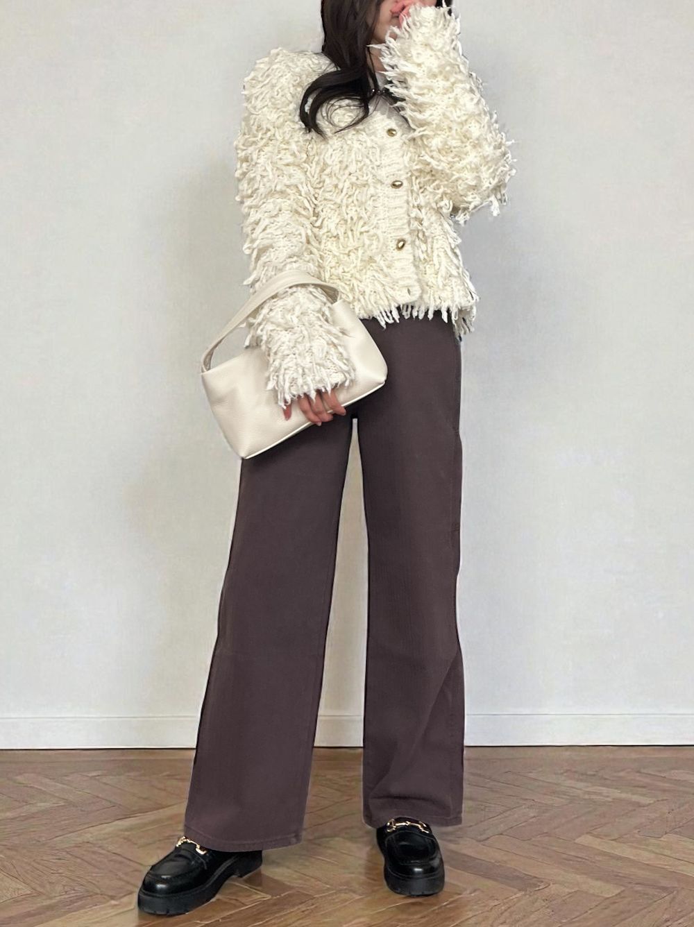 ワイドストレート Carpenter cotton pants