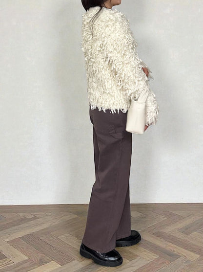 ワイドストレート Carpenter cotton pants