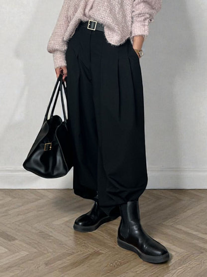 Hem drawstring タックボリュームパンツ