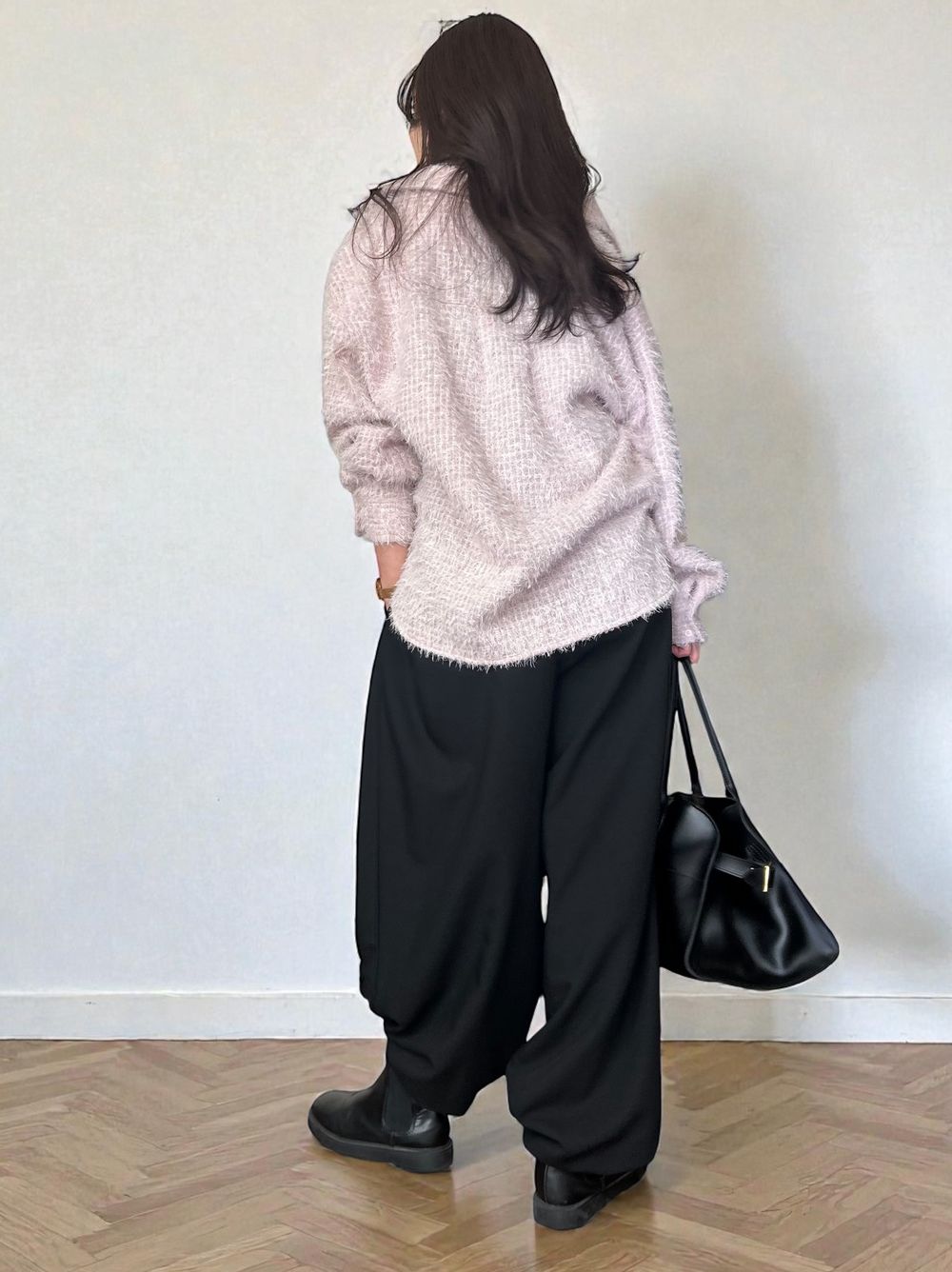 Hem drawstring タックボリュームパンツ