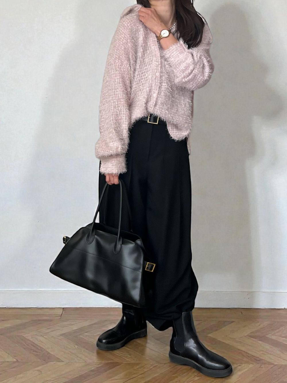 Hem drawstring タックボリュームパンツ