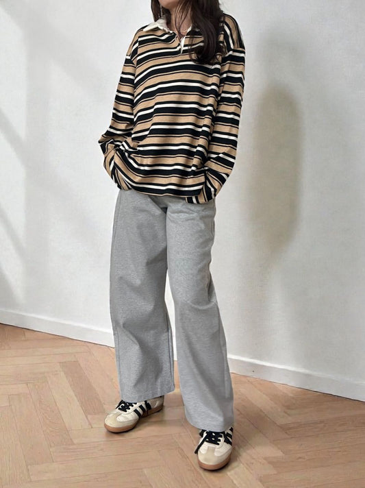 Eazy round ワイドストレートパンツ