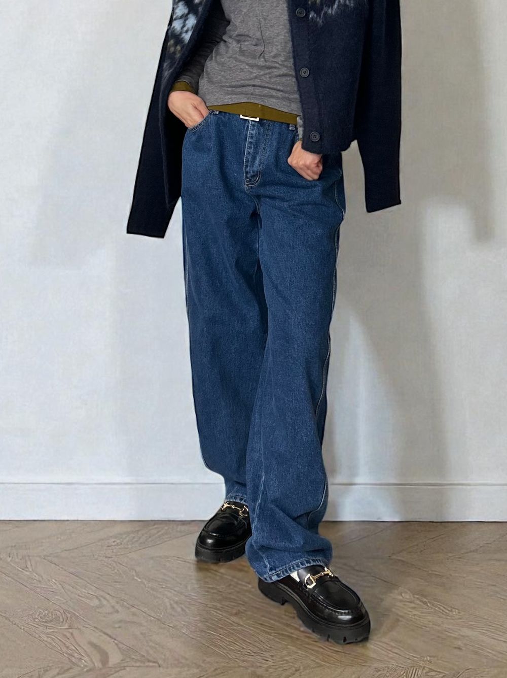 Natural curveサイド カッティングデニム