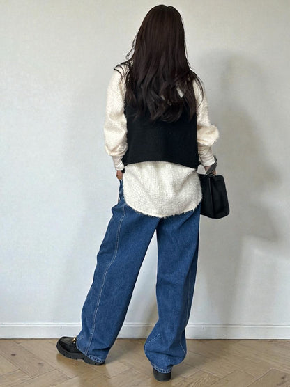 Natural curveサイド カッティングデニム