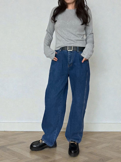 Natural curveサイド カッティングデニム