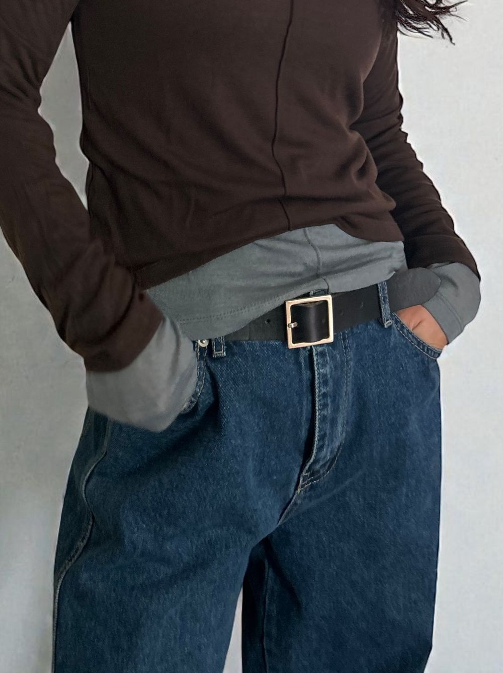 Natural curveサイド カッティングデニム