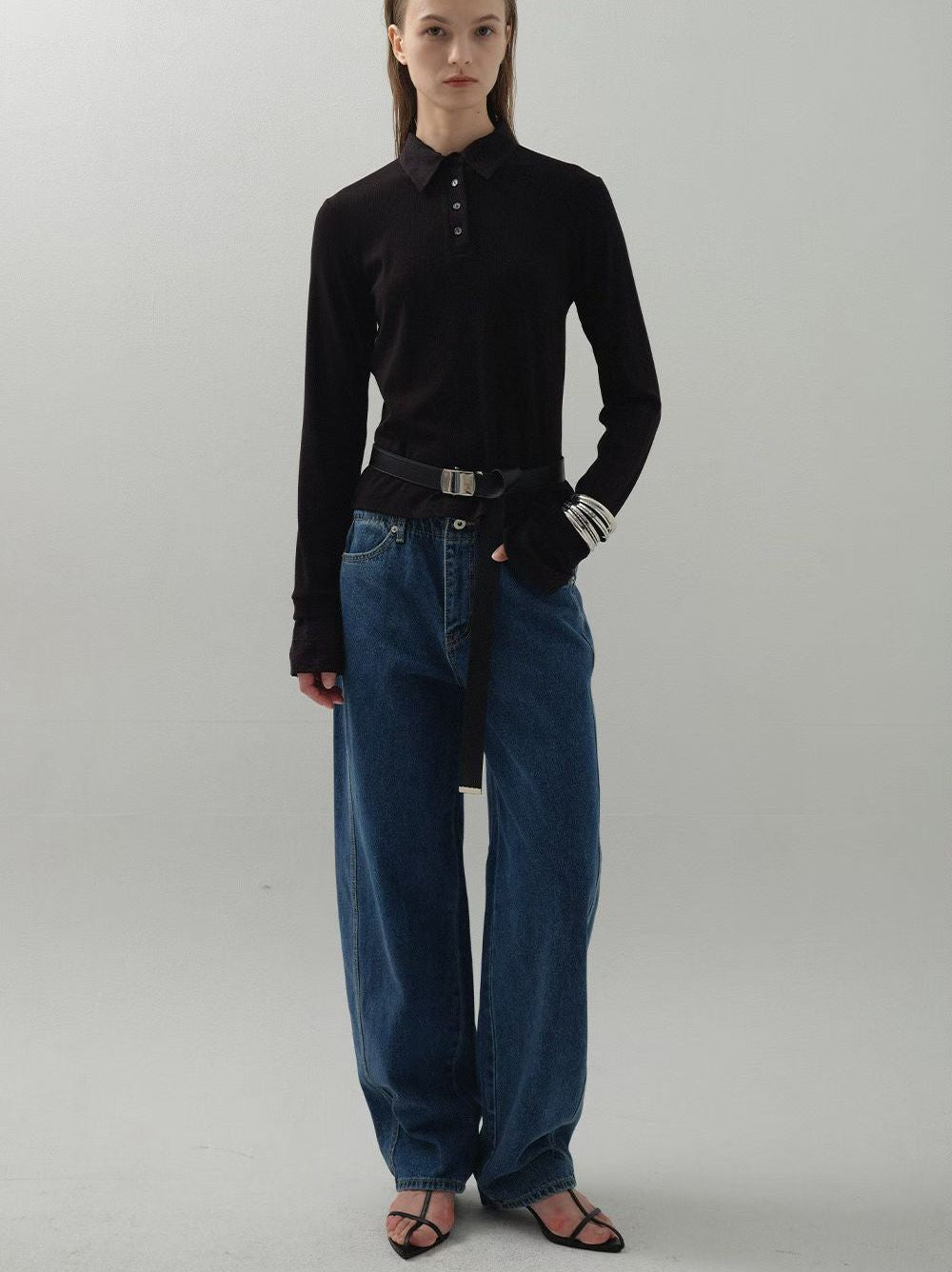 Natural curveサイド カッティングデニム