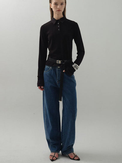 Natural curveサイド カッティングデニム