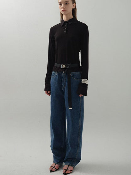 Natural curveサイド カッティングデニム