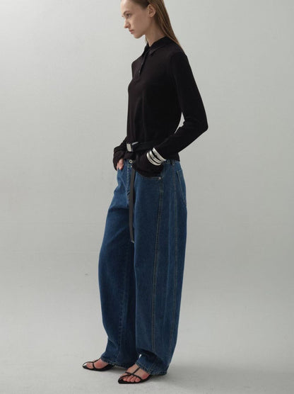 Natural curveサイド カッティングデニム