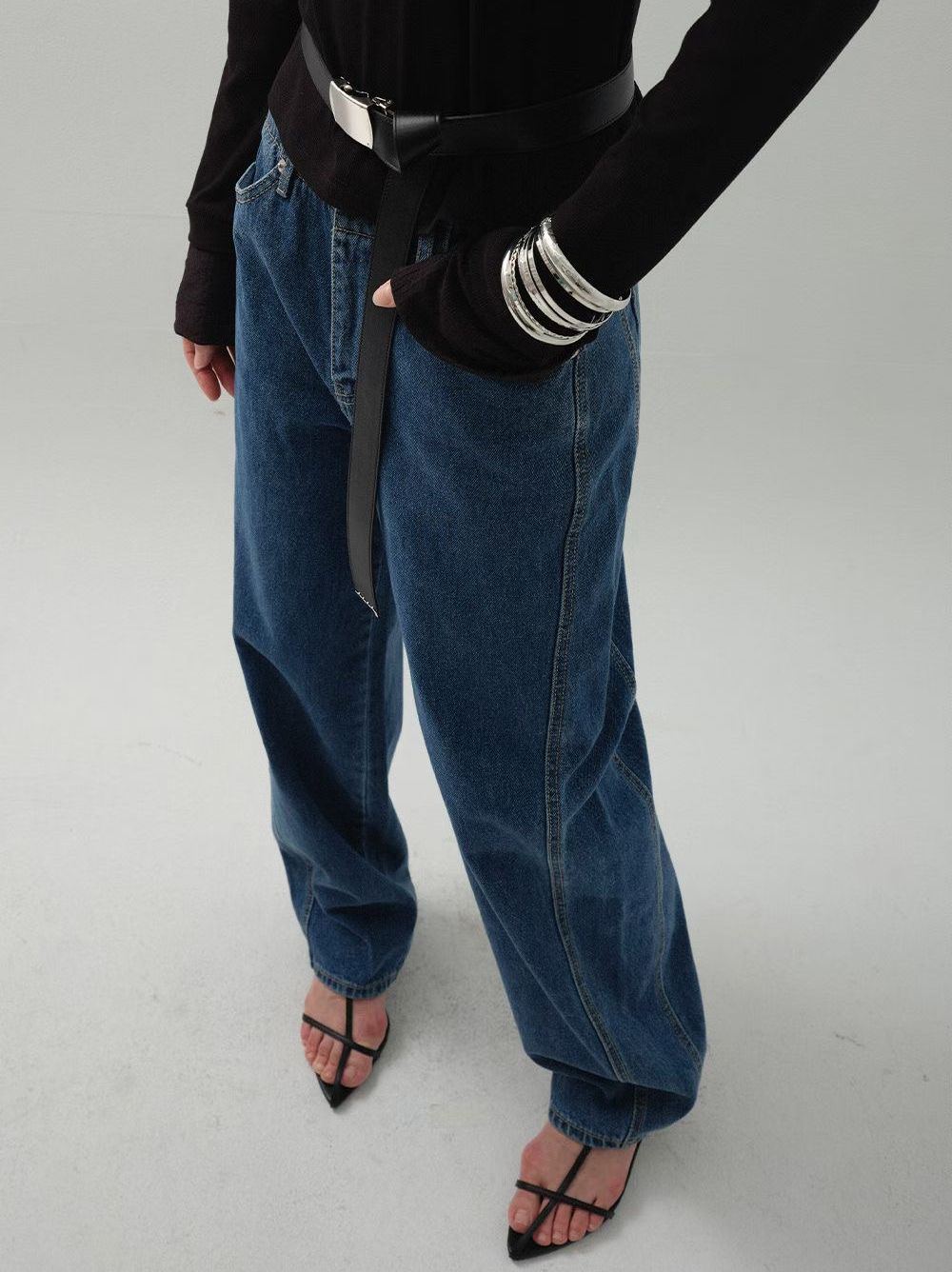 Natural curveサイド カッティングデニム