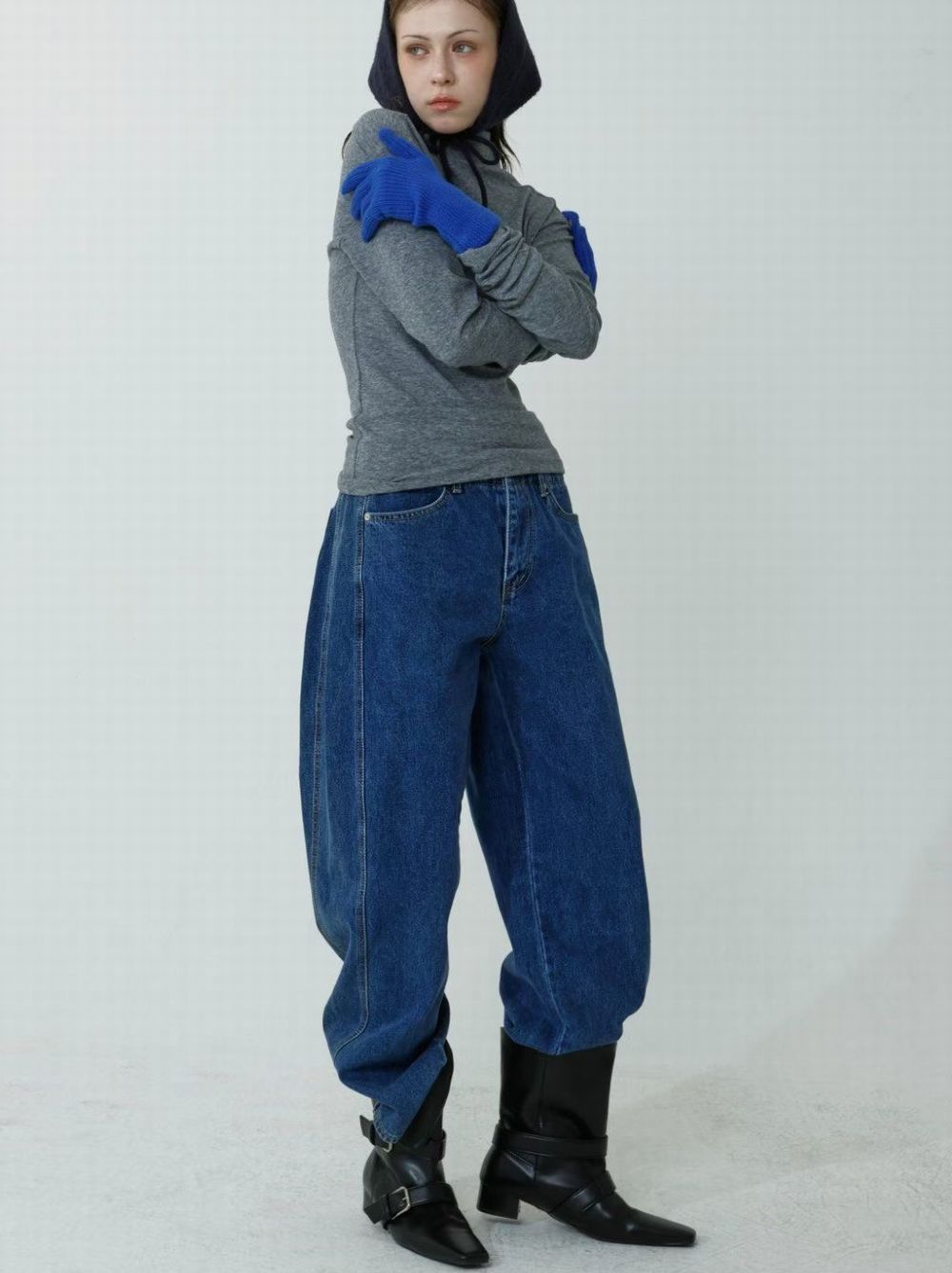 Natural curveサイド カッティングデニム