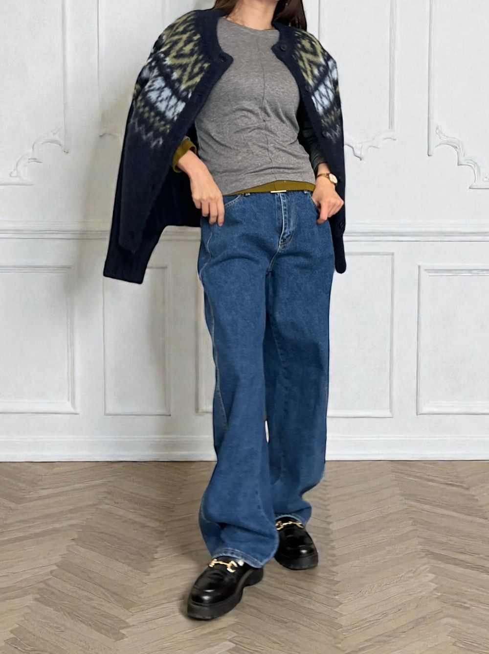 Natural curveサイド カッティングデニム