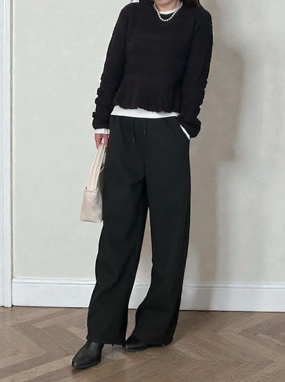 Fleece lining drawstringスウェットパンツ