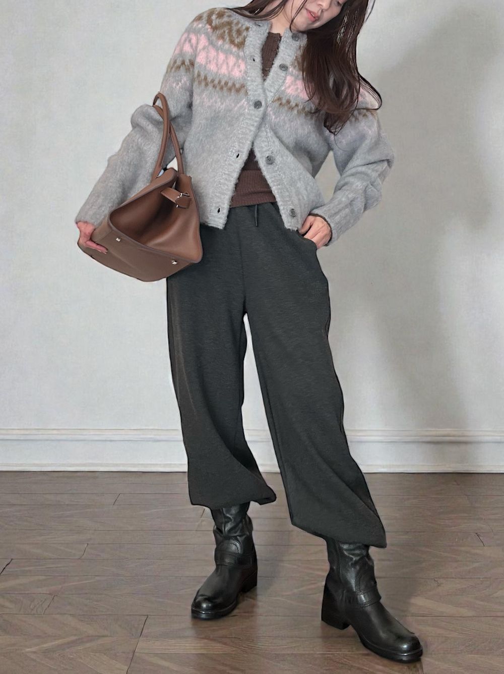 Fleece lining drawstringスウェットパンツ