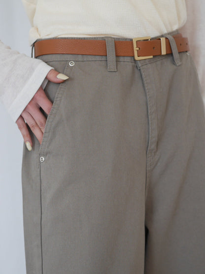 Natural curve barrel leg パンツ