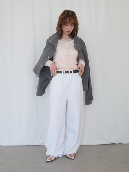 Natural curve barrel leg パンツ
