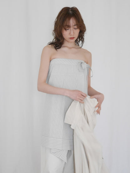 Asymmetry stripeラップスカート