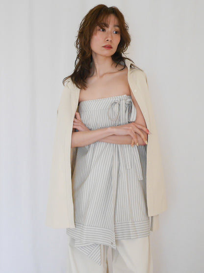 Asymmetry stripeラップスカート