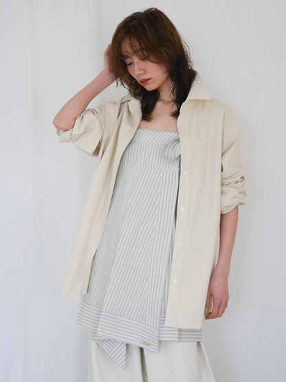 Asymmetry stripeラップスカート