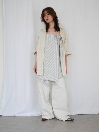 Asymmetry stripeラップスカート