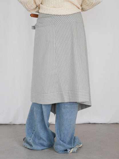 Asymmetry stripeラップスカート