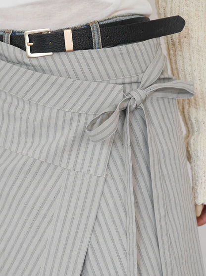 Asymmetry stripeラップスカート